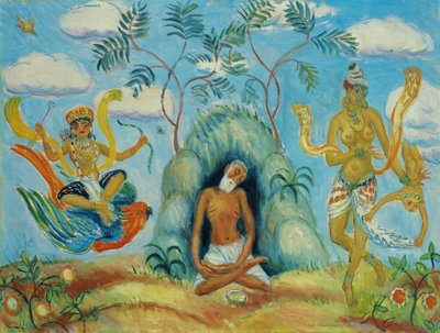 Krishna and Foolish Maidens by William James Glackens